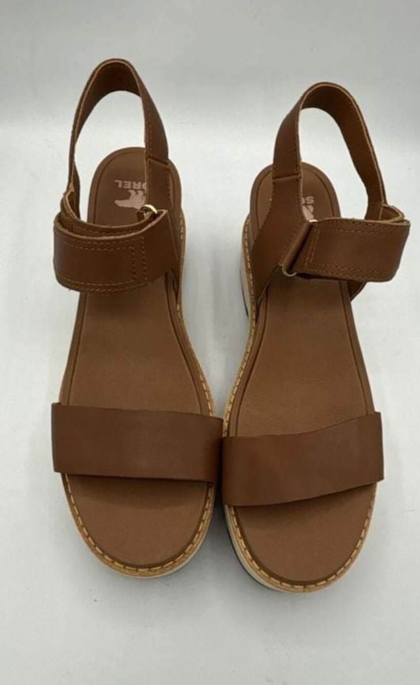 Sorel Women's Joanie IV Y-Strap Wedge Sandals in Velvet Tan - Picture 2 of 5